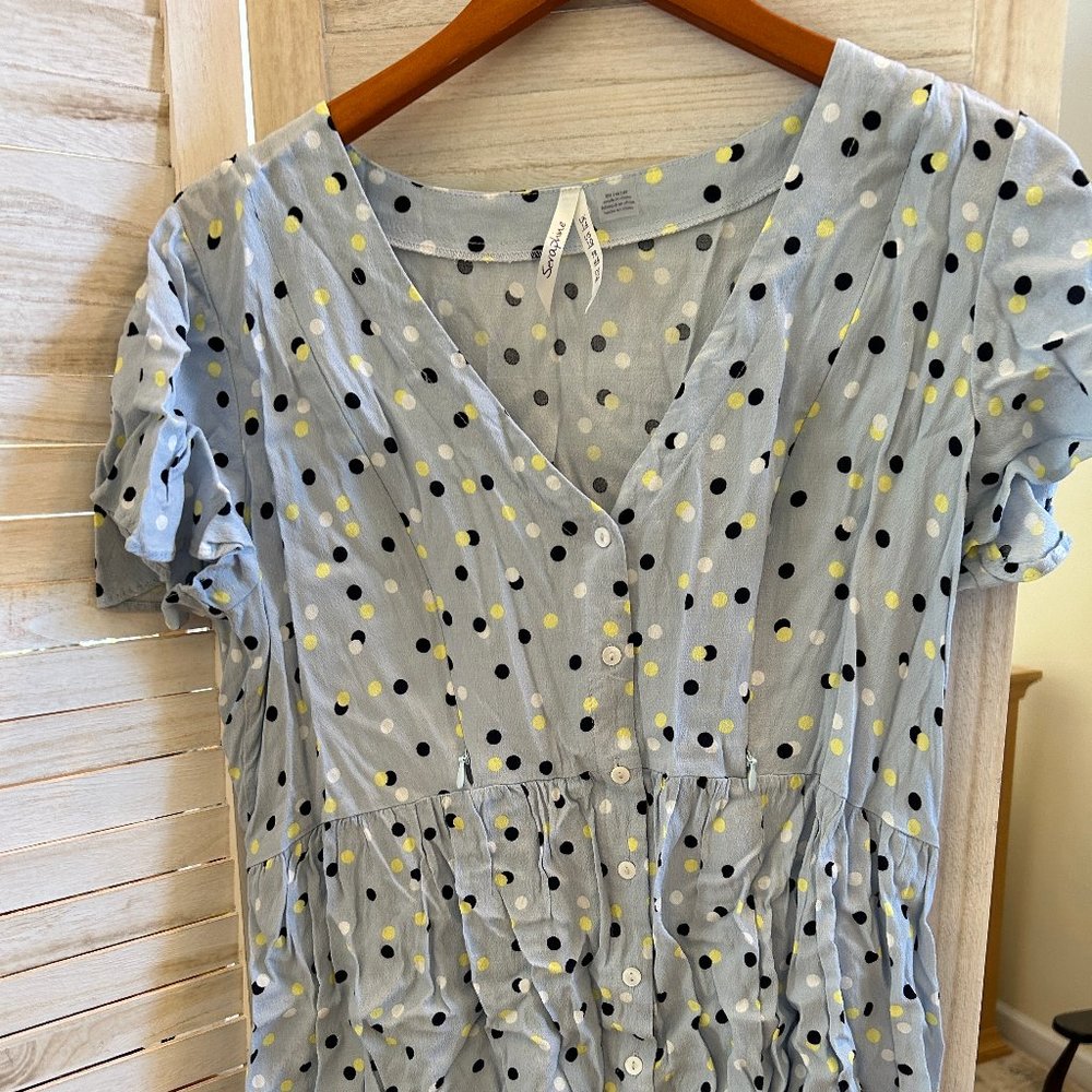 Seraphine maternity blue top